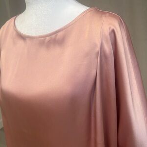 Express Women's Pink Satin Blouse Sz SP